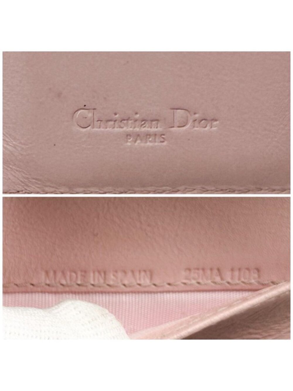 Dior Lady Dior Cannage Lotus Wallet Patent Pink - Picture 9 of 11